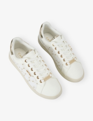 CARVELA WOMENS CARVELA FIORA FAUX-LEATHER LOW-TOP TRAINERS 