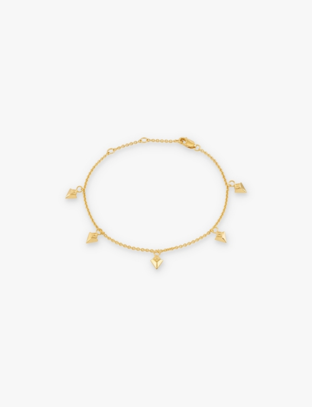 Arrow Spike 22ct gold-plated sterling-silver bracelet