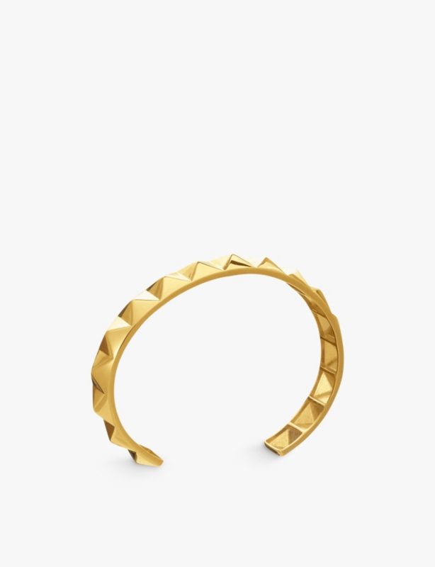 Arrow Spike 22ct gold-plated sterling-silver bangle