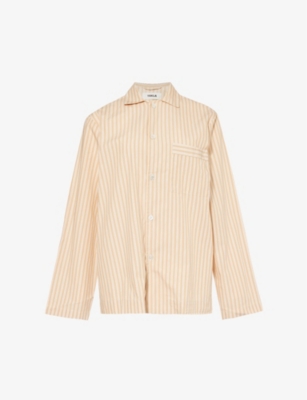 TEKLA: Patch-pocket cotton poplin pyjama shirt