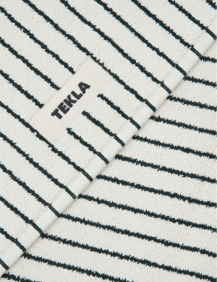 TEKLA: Striped organic-cotton bathmat 70cm x 50cm