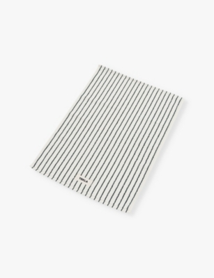 TEKLA: Striped organic-cotton bathmat 70cm x 50cm