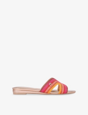 CARVELA WOMENS GALA MULE METALLIC WOVEN SANDALS FUSHIA CMB EUR 42/ 9 UK 