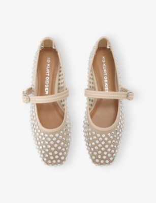 KG KURT GEIGER: Nina Rhinestone-Embellished Mesh Pumps