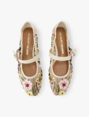 Kg Kurt Geiger Womens  Nina Rhinestone-embellished Mesh Pumps In White/comb
