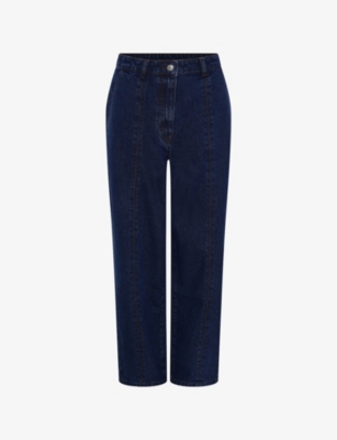 OMNES WOMENS OMNES RIONA STRAIGHT-LEG DENIM JEANS 