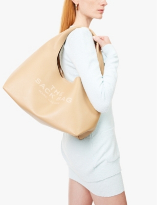 Shop Marc Jacobs Womens Camel The Sack Leather Shoulder Bag