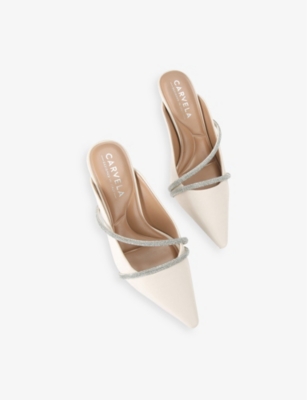 CARVELA: Paparazzi Faux-Leather Heeled Mules