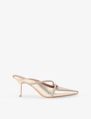 CARVELA: Paparazzi Pointed-Toe Faux-Leather Mules