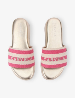 CARVELA: Palermo Striped Canvas Mules