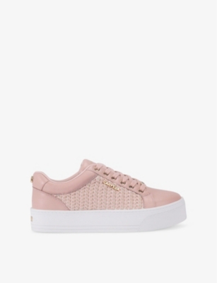 CARVELA: Sardinia Logo-Embossed Faux-Leather Low-Top Trainers