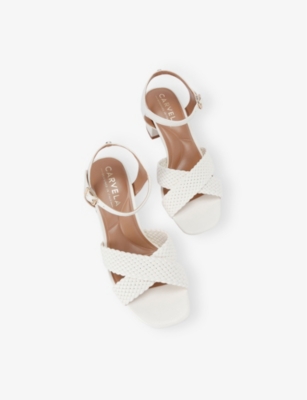 CARVELA COMFORT: Krypton Woven-Strap Faux-Leather Sandals