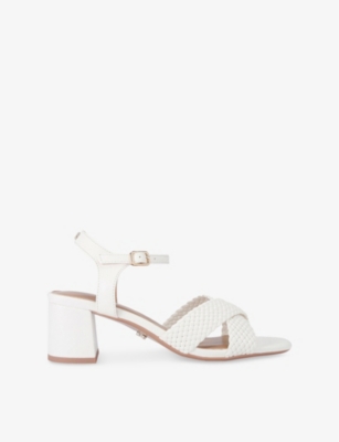 CARVELA COMFORT: Krypton Woven-Strap Faux-Leather Sandals