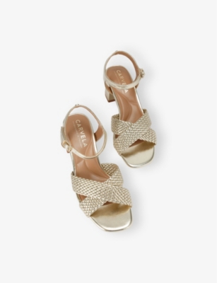 CARVELA COMFORT: Krypton Woven-Strap Faux-Leather Sandals