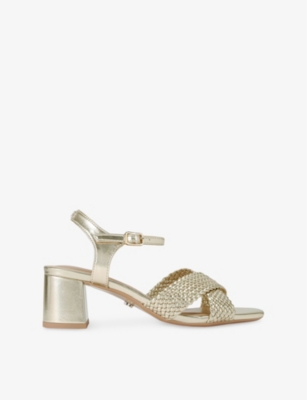 CARVELA COMFORT: Krypton Woven-Strap Faux-Leather Sandals