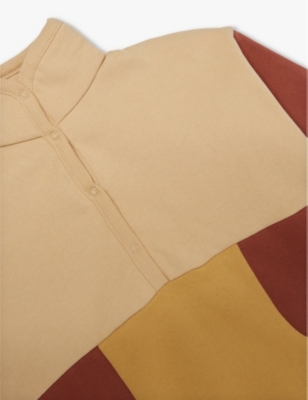 ORGANIC ZOO: Colour Block high-neck organic-cotton sweatshirt 1-4 years