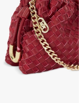 DUNE: Primrose Small woven-leather shoulder bag