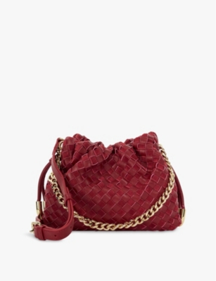 DUNE: Primrose Small woven-leather shoulder bag