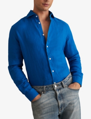 REISS: Ruban Classic Collar Linen Shirt