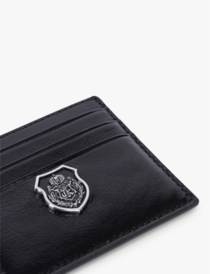 THE KOOPLES: Logo-badge patent-leather cardholder