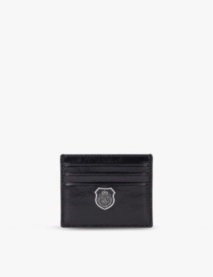 THE KOOPLES: Logo-badge patent-leather cardholder