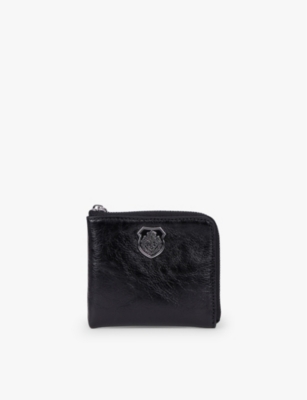 THE KOOPLES: Brand-plaque leather wallet