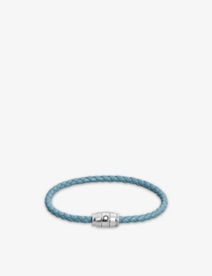 MONTBLANC: Meisterstück 3 Rings Stainless-Steel And Leather Bracelet