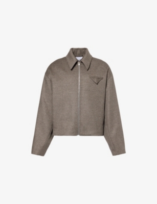 Mens Bottega Veneta Spread-Collar Welt-Pocket Regular-Fit Wool and Cashmere-Blend Jacket