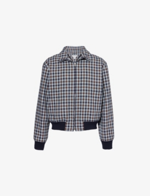 Mens Bottega Veneta Stand-Collar Slip-Pocket Regular-Fit Cotton-Blend Jacket