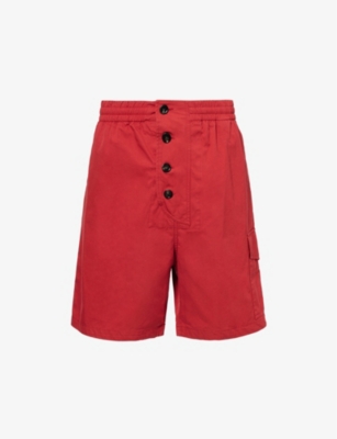 BOTTEGA VENETA: Drawstring-waistband flap-pocket straight-leg relaxed-fit cotton shorts