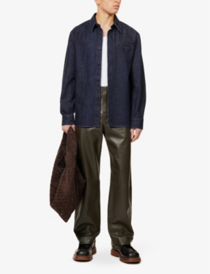 BOTTEGA VENETA: Long-sleeves flap-pocket regular-fit denim shirt