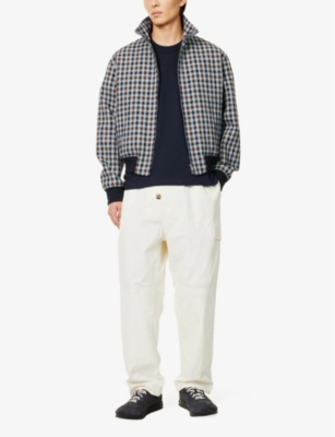 BOTTEGA VENETA: Crewneck contrast-panel cotton-jersey T-shirt