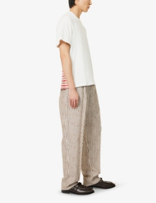BOTTEGA VENETA: Crewneck contrast-panel cotton-jersey T-shirt