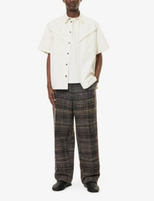 Bottega Veneta Short-sleeved Bowling Shirt In Frosting