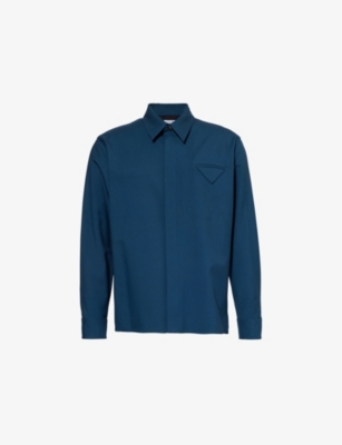 BOTTEGA VENETA: Flap-pocket long-sleeves relaxed-fit wool shirt