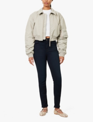 PAIGE WOMENS PAIGE GEMMA HIGH-RISE CIGARETTE-LEG STRETCH-DENIM JEANS 