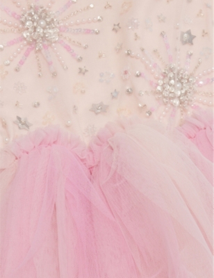 TUTU DU MONDE: Fireworks sequin and bead-embellished tutu tulle dress 3-24 months