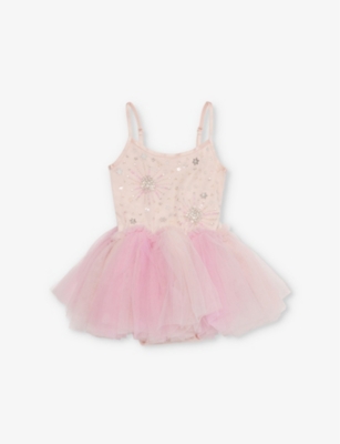 TUTU DU MONDE: Fireworks sequin and bead-embellished tutu tulle dress 3-24 months