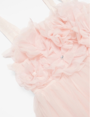 TUTU DU MONDE: Peony Floral-Motif Tulle Dress 2-11 years