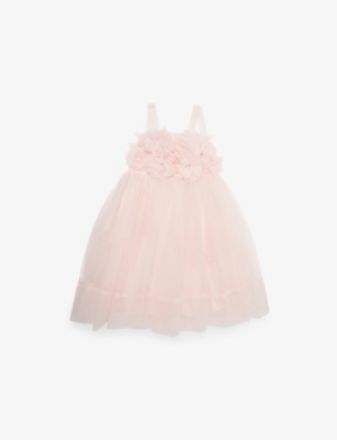 TUTU DU MONDE: Peony Floral-Motif Tulle Dress 2-11 years