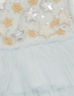 TUTU DU MONDE: Starry sequin and bead-embellished tutu tulle dress 3-24 months
