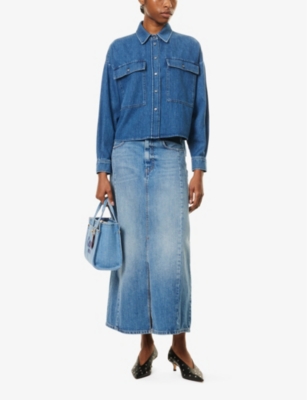 WEEKEND MAX MARA OMENS WEEKEND MAX MARA ZEMIRA BOXY-FIT DENIM SHIRT 