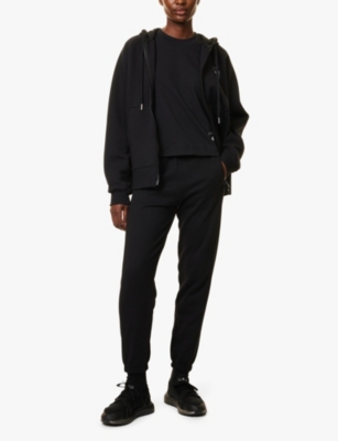 ADIDAS BY STELLA MCCARTNEY: Logo-print Relaxed-Fit Cotton-Jersey Jogging Bottoms