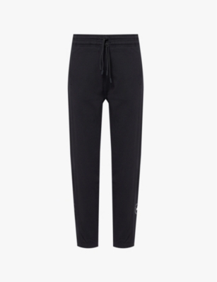 ADIDAS BY STELLA MCCARTNEY: Logo-print Relaxed-Fit Cotton-Jersey Jogging Bottoms