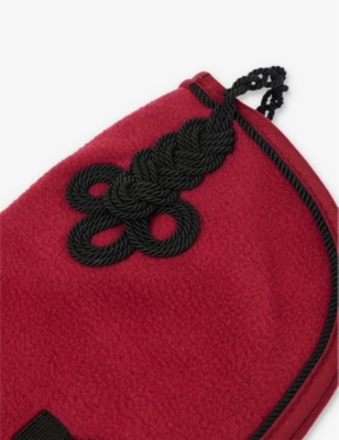 LEMIEUX: Ember embroidered-motif fleece rug