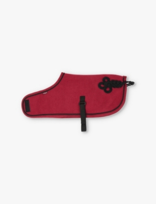 LEMIEUX: Ember embroidered-motif fleece rug