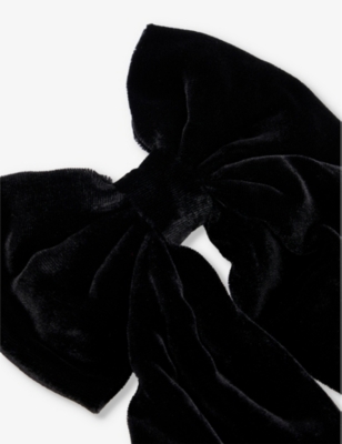 H&M ADORABLES BLACK DARK BOW VELVET HAIR CLIP 