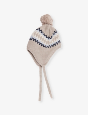 H&m Adorables Dusty Light Daryl Pom-pom Wool Hat 1-2 Y In Mole Dusty Light