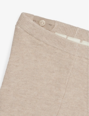 Long-sleeved cotton-knit top and trouser set 0-36 months