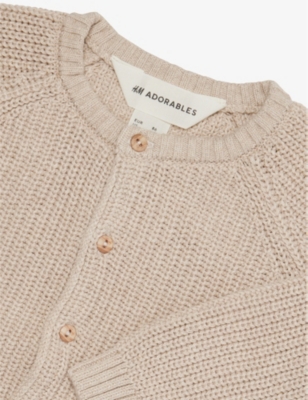 H&M ADORABLES: Round-neck cotton-knit cardigan 0-36 months